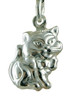 Srebrna zawieszka Charms Kotek