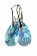 Kolczyki Swarovski Aquamarine AB Migdały L